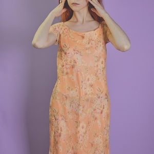 pink floral square neck summer dress